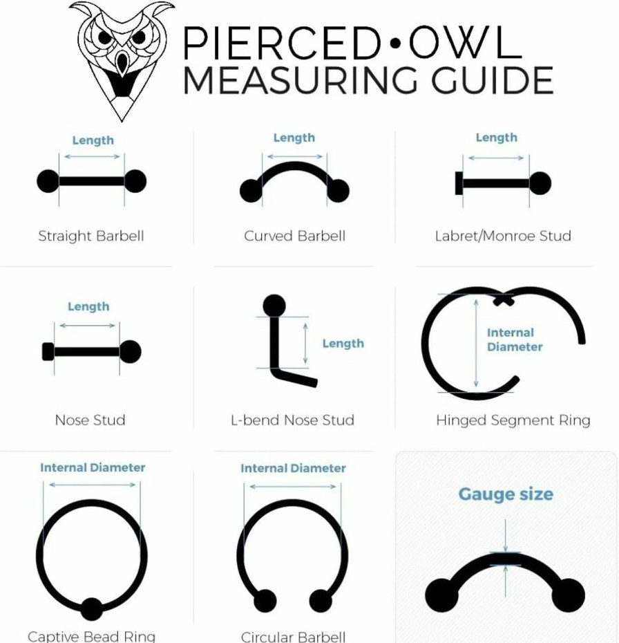 Pierced Owl Pierced Owl - 14-16Ga Soft Touch Bioflex Flexible Septum Ring Retainer | Body Piercing Rings