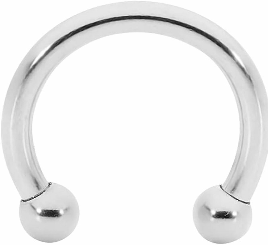 365 Sleepers 365 Sleepers 20G 18G 16G 14G 12G 10G 8G 6G 4G 2G Surgical Steel 6Mm - 22Mm Circular Barbell Horseshoe Nose Nipple Tragus Ring Earring Body Piercing Jewelry | Body Piercing Rings