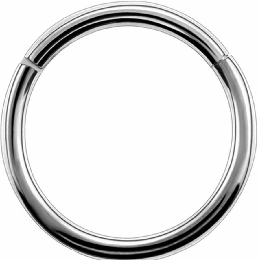 BodyJ4You Bodyj4You Piercing Ring Hinged Clicker Hoop Implant Grade Titanium 14G 16G 18G 20G Nose Septum Tragus Daith Ear | Body Piercing Rings