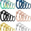 Dyknasz Dyknasz 15-30Pcs Stainless Steel Earrings Hoop Rings For Women Men Nose Lip Tragus Helix Ear Septum Nipple Belly Captive Bead Rings Body Piercing Jewelry 14G | Body Piercing Rings