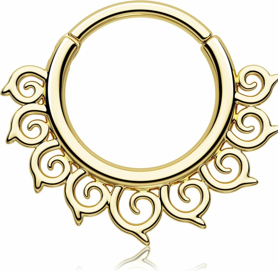 Melighting Melighting Septum Ring 16G Septum Jewelry Stainless Steel 316L Septum Piercing Daith Piercing Jewelry Cartilage Earring For Women | Body Piercing Rings