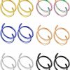 Generic 16G 8Mm Surgical Steel Nose Septum Horseshoe Hoop Eyebrow Lip Navel Belly Nipple Piercing Ring 8Mm Helix Tragus Daith Rook Earrings Replacement Spikes 12 Pcs | Body Piercing Rings