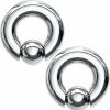 BodyJ4You Bodyj4You 2Pc Ball Closure Ring Stainless Steel 10G-20G Bcr Nose Nipple Tragus Lip Body Piercing Jewelry | Body Piercing Rings