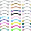 EVELICAL Evelical 20-48Pcs 16G Eyebrow Piercing Rook Curved Barbell Kit Eyebrow Tragus Lip Rings For Women Men 8-10Mm | Body Piercing Rings